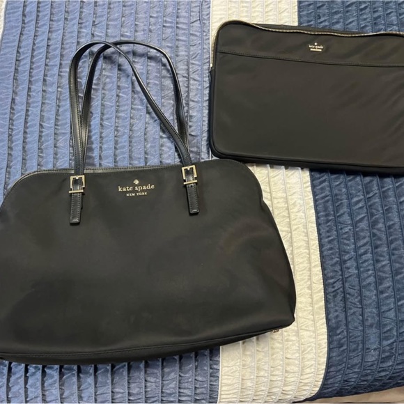 Kate Spade Black Laptop Bag with Structured Design - Picture 2 of 4